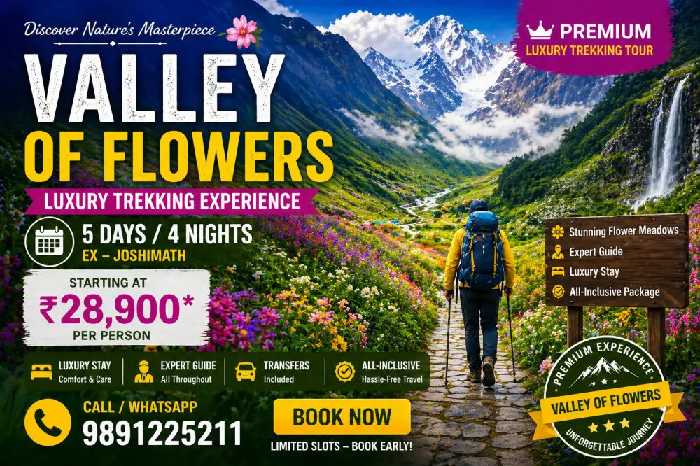 Valley of Flowers Luxury Trekking Package (ex-Joshimath)