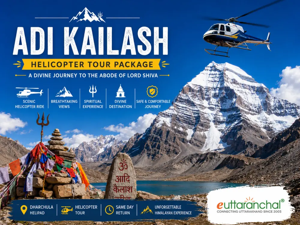 Adi Kailash Helicopter Tour Package with Om Parvat ex-Pithoragarh