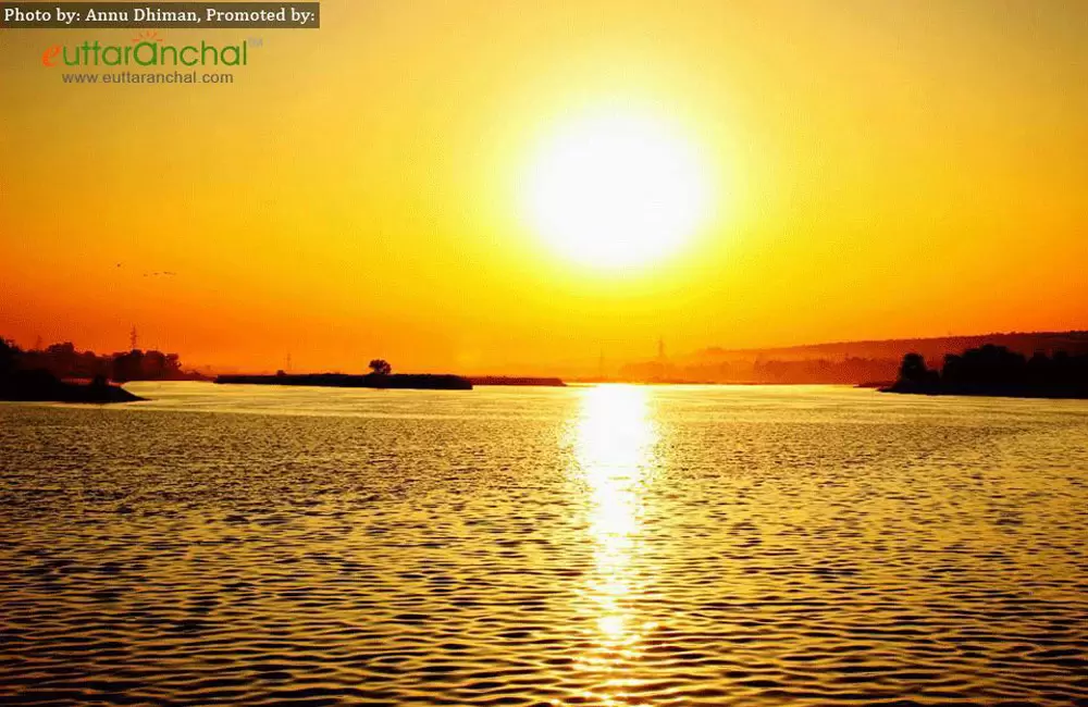 A Beautiful view of Sunset from Asan Barrage, Uttarakhand.. Pic: Annu Dhiman