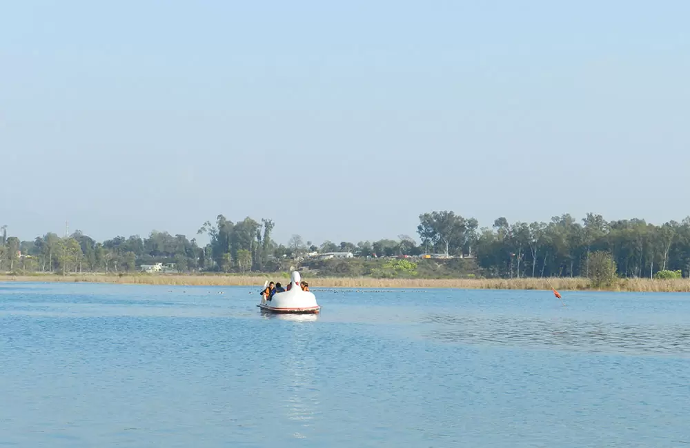 Assan Barrage on a bright clear sunny day - Dehradun uttarakhand.. Pic: eUttaranchal.com