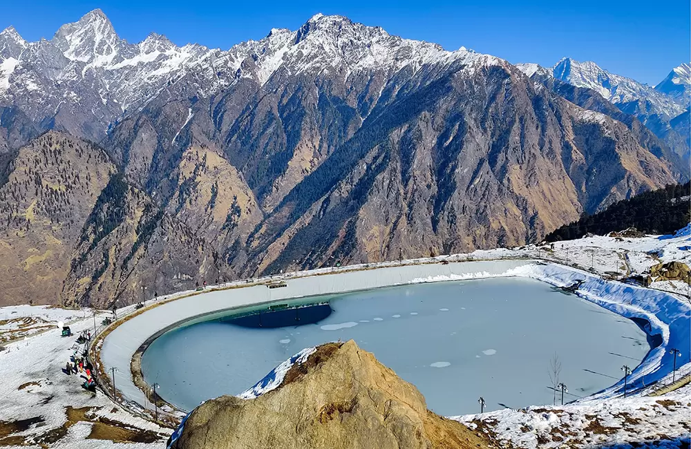 Auli lake in winters. Pic: Akshay Nautiyal