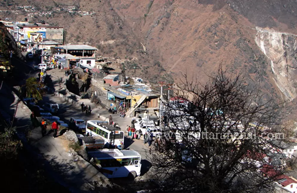 View of Joshimath City from Ropeway. Pic: eUttaranchal.com