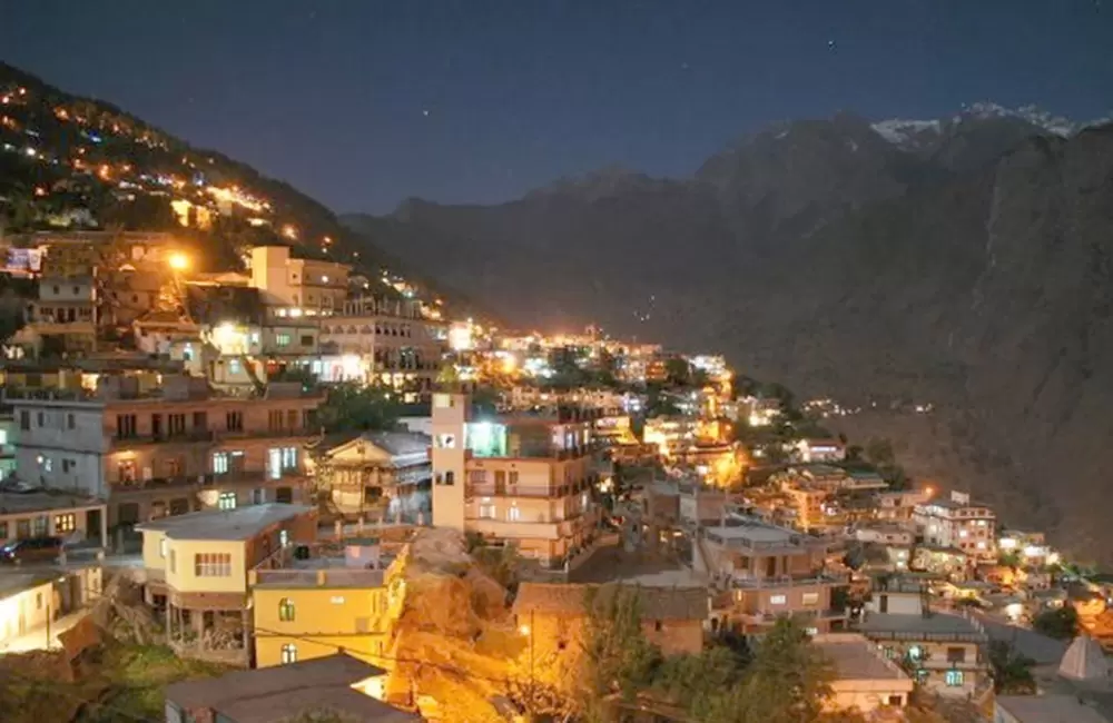 Joshimath during night. Pic: Ajay Bhatt