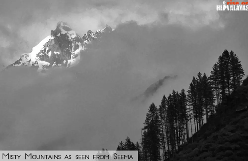 Misty Mountains as seen from Seema Village. Pic: 