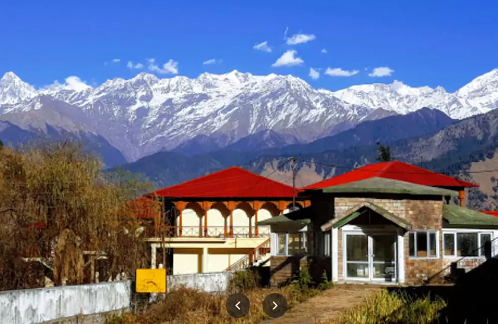 GMVN Guest House in Barsu with beautiful view of Himalayas. Pic: Firoz Khan