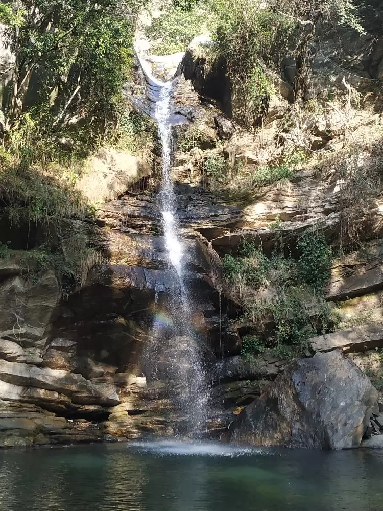 60 ft Bhalugaad Waterfall Nainital. Pic: 