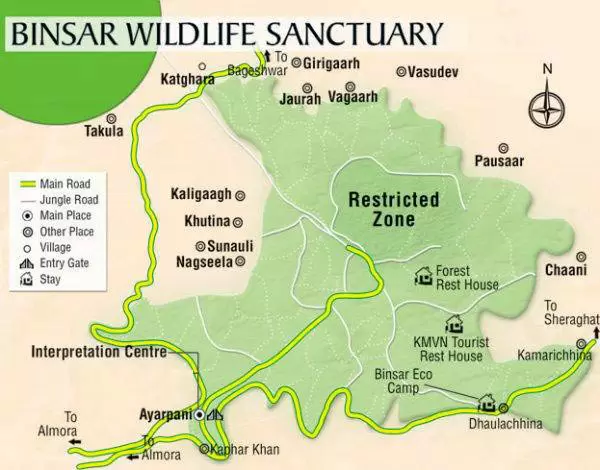 Binsar Tourist Map