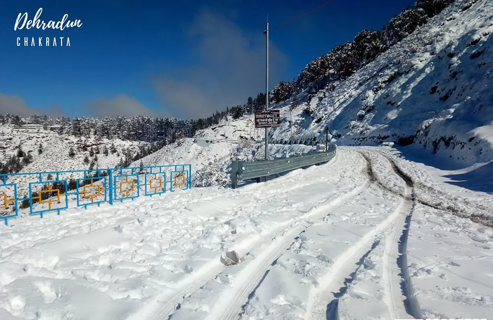 Snowfall in Chakrata. Pic: Naresh Sharma