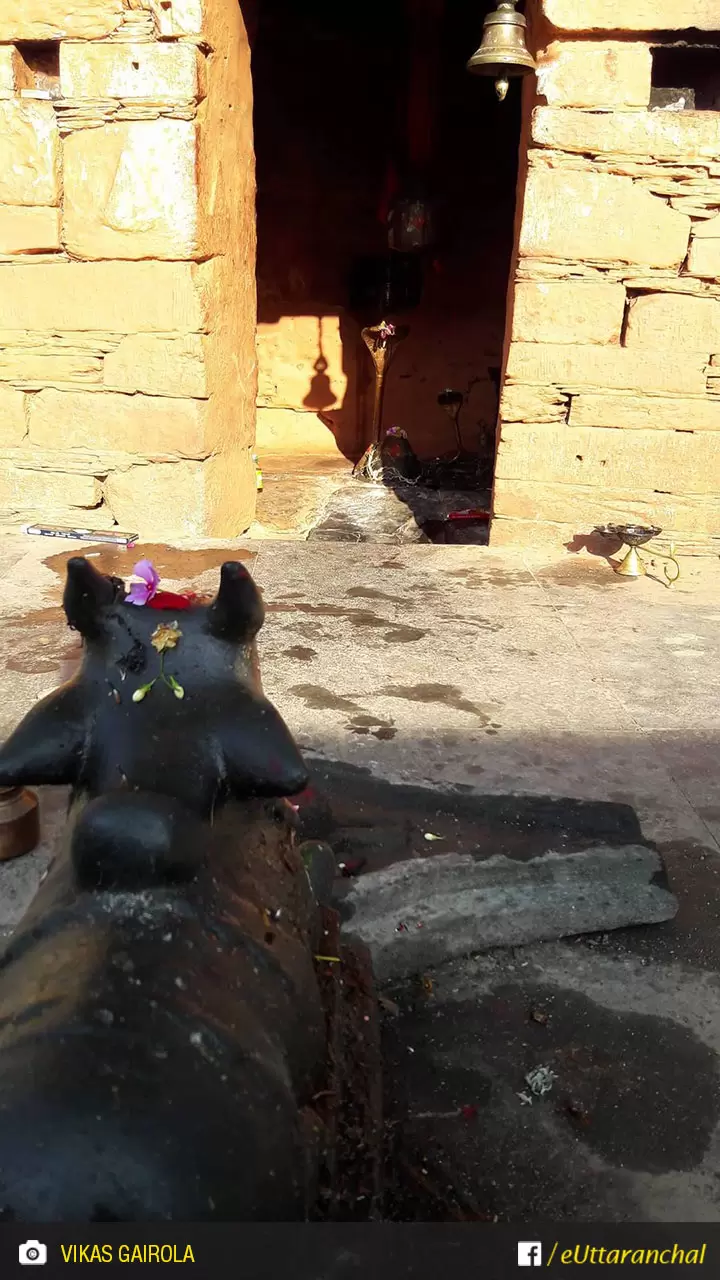 Nandi and shivalinga at chandika devi temple simli karnaprayag. Pic: Vikas Gairola/facebook