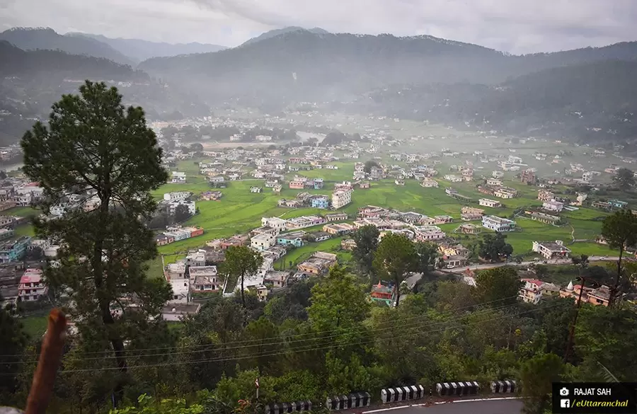 View of Bageshwar Town from Chandika Temple. Pic: Rajat Sah