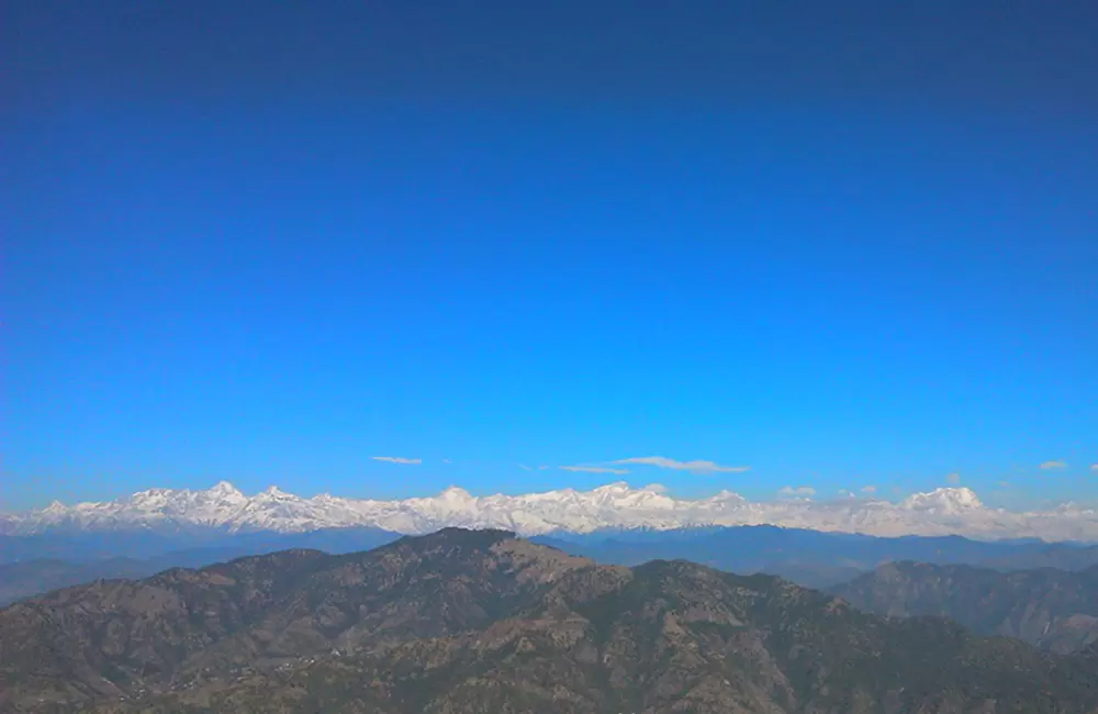 View of Himalayan massif from Chandrabadni Temple.. Pic: Ruchi Nautiyal 