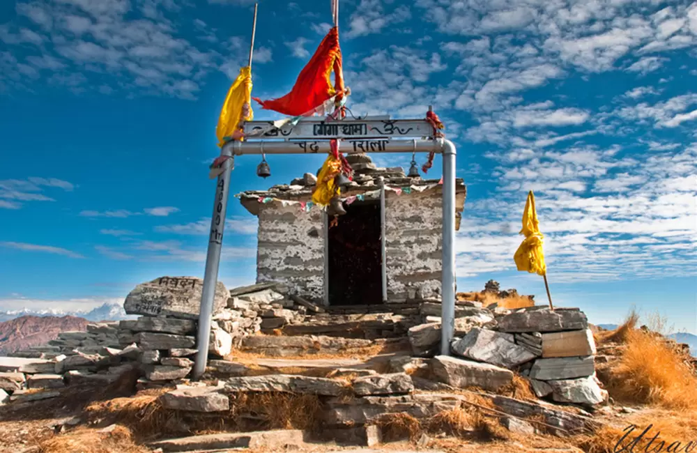 Temple at Chandrashila Summit (4000 mts). Pic: Utsav Verma/ Flickr