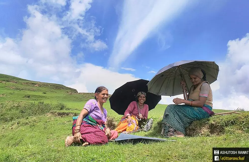 Local villagers with cattle. Pic: Ashutosh Rawat