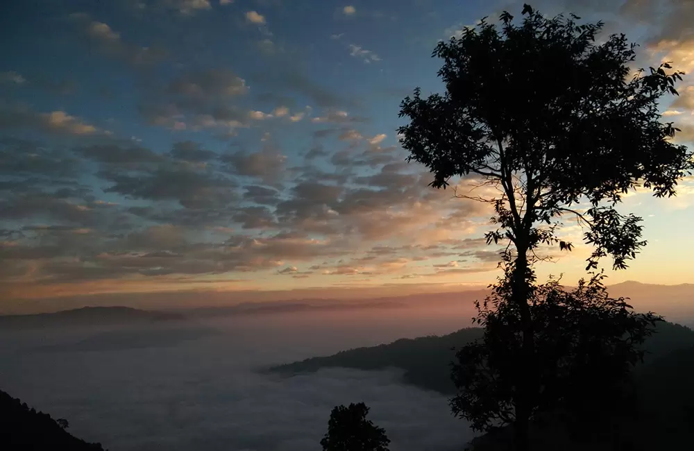 Majestic Sunrise and Sunset is visible from Chelusain. Pic: 