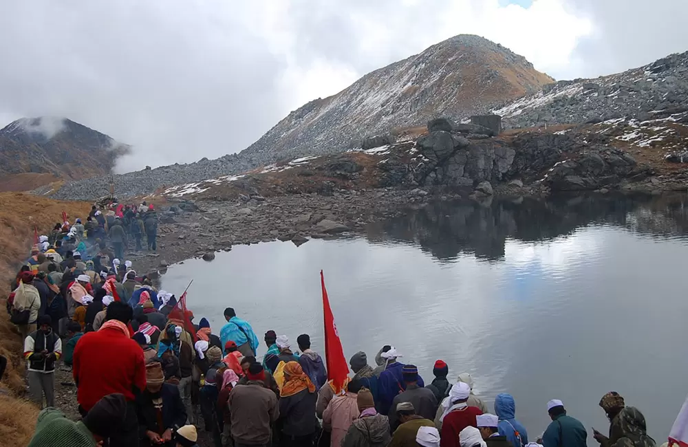 Chipla Kund in Chipla Kedar. Pic: ITBP Facebook