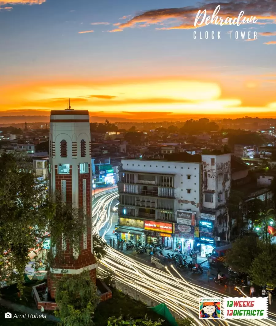 Evening view of the Clock tower in Dehradun. Pic: Amit Ruhela