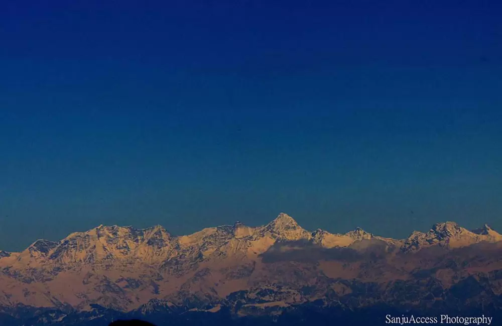 The white wall of Himalayas, as seen from Dhanaulti.. Pic: Sanjuphotography2015 