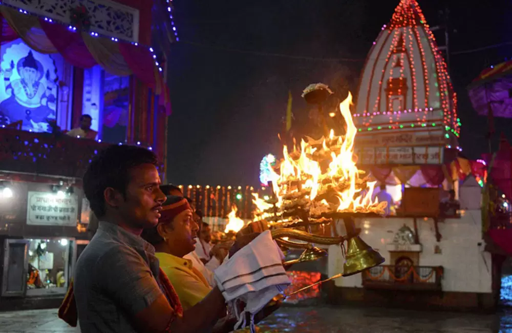 Ganga Aarti. Pic: 