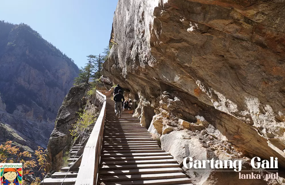 Gartang Gali Wooden Bridge. Pic: eUttaranchal