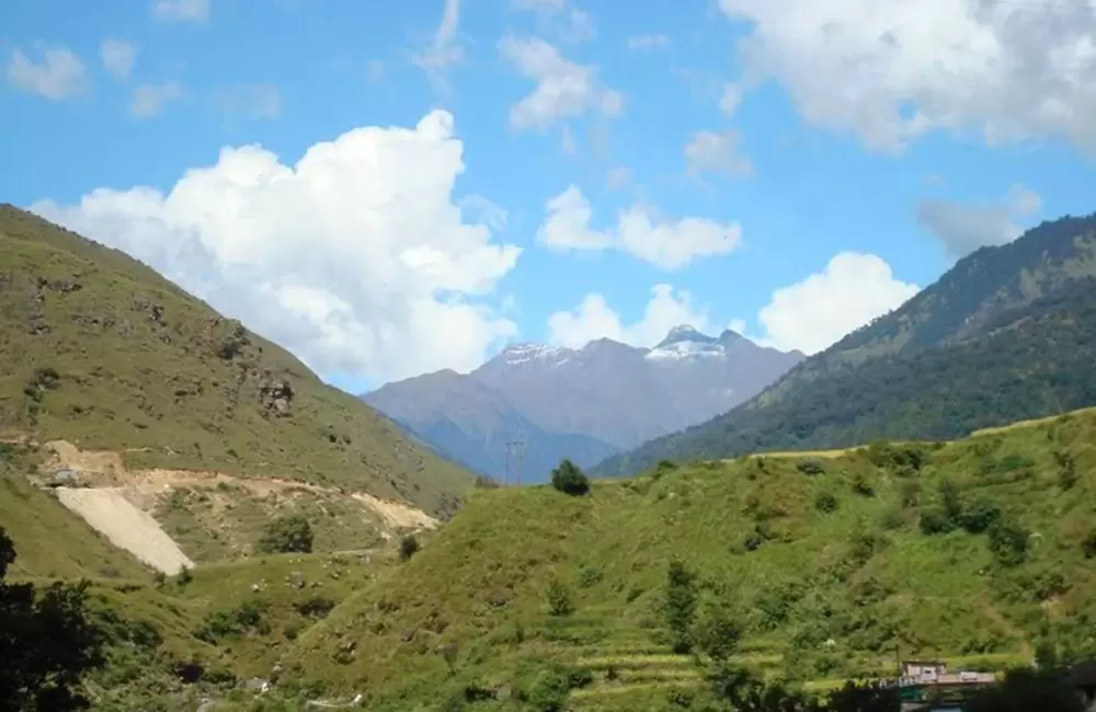 Views of Himalayas from Ghuttu. Pic: Sachin Sharma