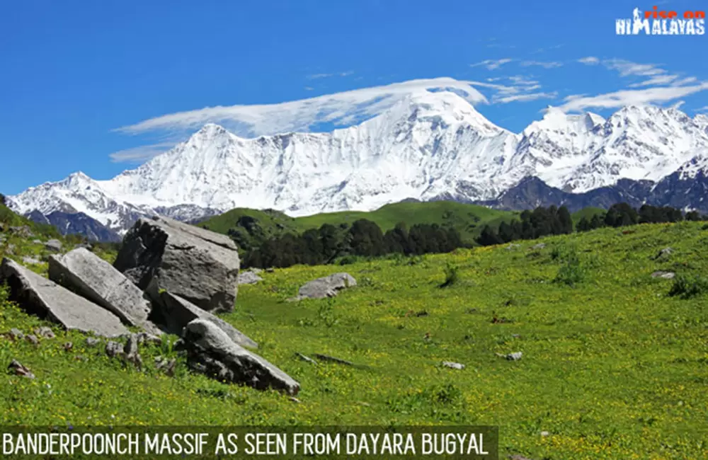 View of Banderpoonch Massif as see from Dayara Bugyal. Pic: 