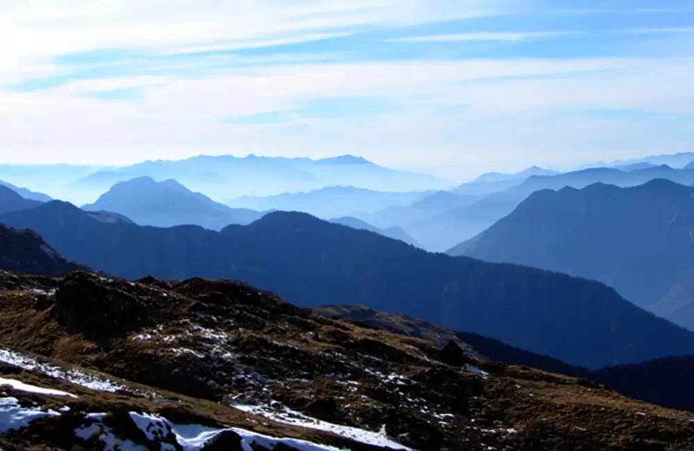 View of lower Himalayas from Gorson. Pic: euttaranchal.com