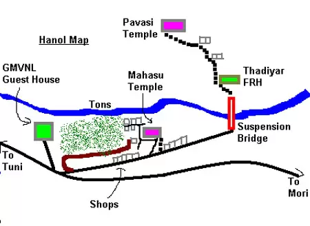 Location Map of Hanol in Uttarakhand. Pic: Pic By: Nitin Pandey (Pandeyji.com)