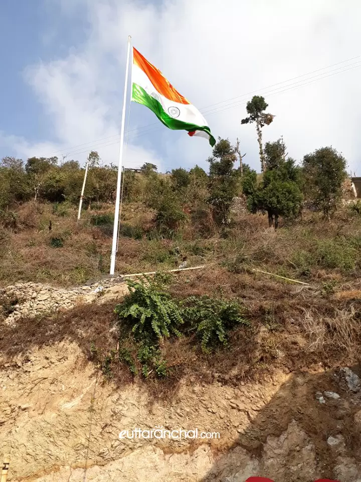 Indian flag waving proudly at IKYA island Mussoorie.. Pic: IKYA island 