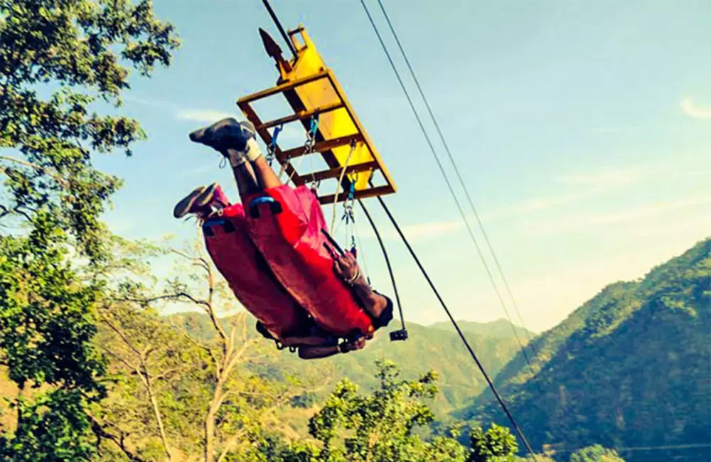 Flying Fox in Rishikesh. Pic: 