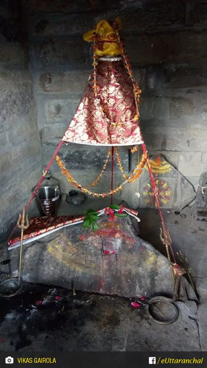 Garbh grihah or Shiva linga at Kalpeshwar Mahadev. It is one of the panch kedar temples and known for the fifth kedar.. Pic: Vikas Gairola/facebook