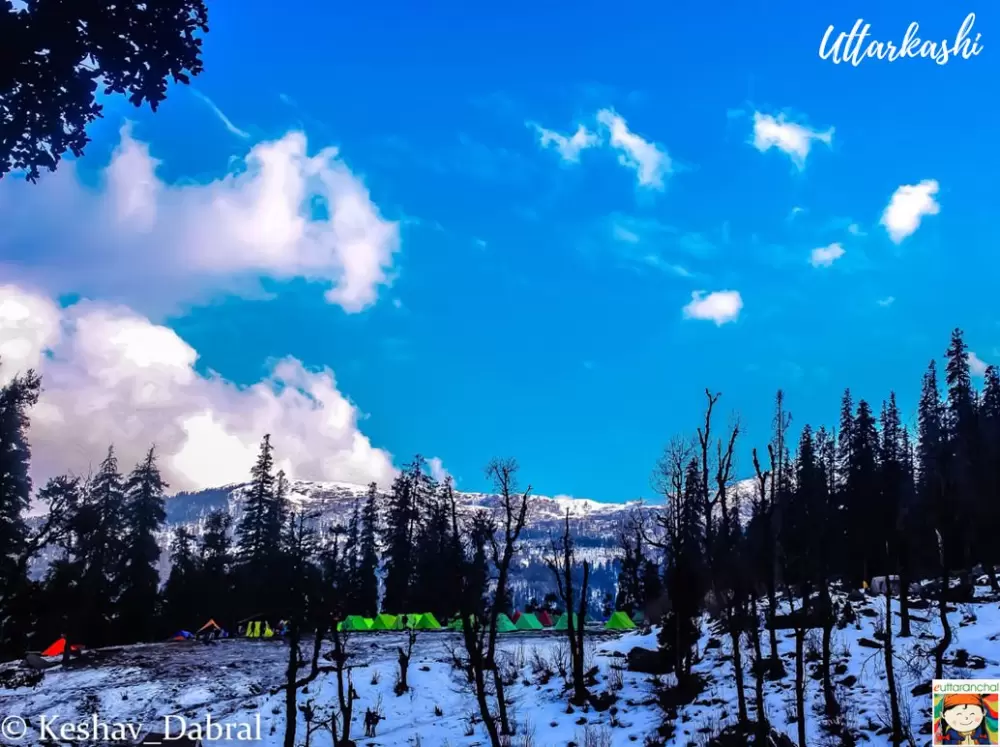 Camping in Kedarkantha Base Camp. Pic: Keshav Dabral