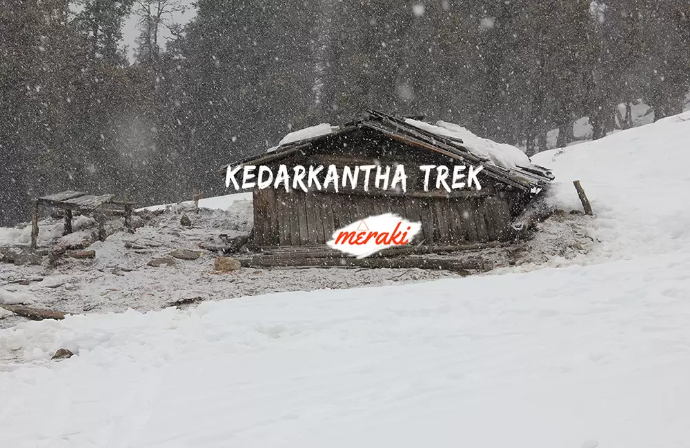 Snowfall on Kedarkantha Trek. This trek is situated in western Garhwal region of Uttarakhand in India.. Pic: eUttaranchal.com