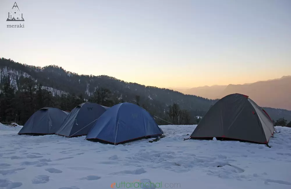 Our tents in Kedarkantha base camp. Pic: 