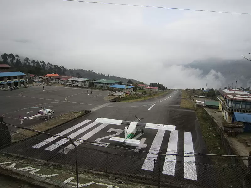 Lukla Airport. Pic: Wikipedia - James Heilman 