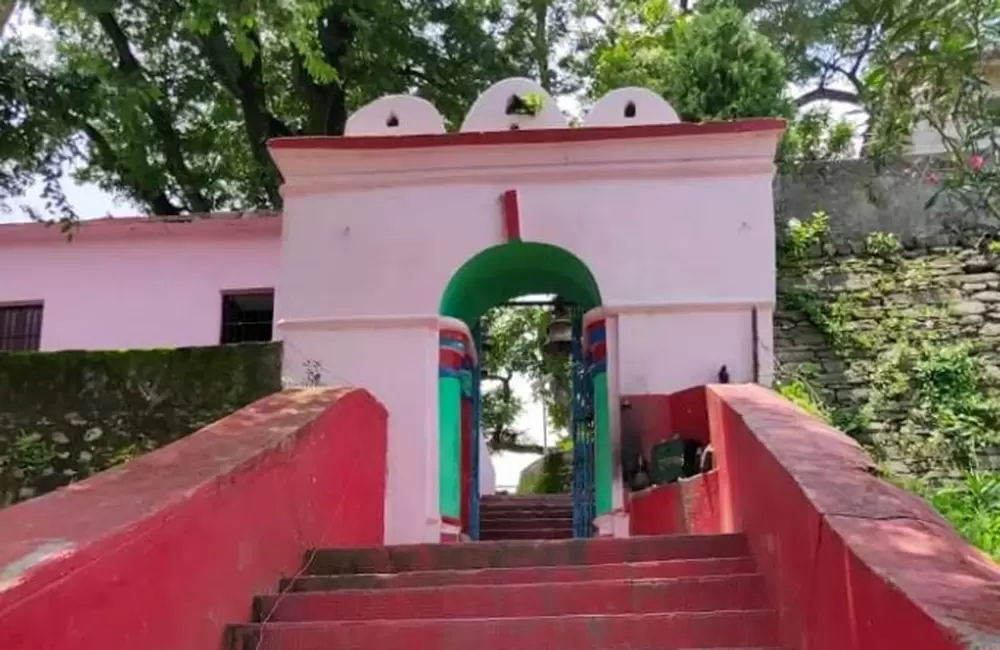 Stairs to reach temple. Pic: 