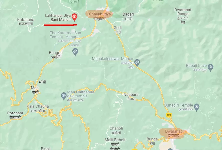 Lakhanpur Temple Dwarahat - Route Guide to Lakhanpur Temple Almora