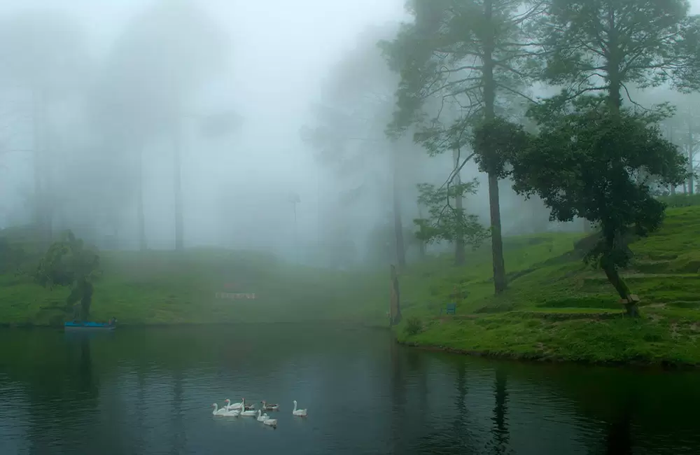 Misty view of beautiful Bhulla tal at Lansdowne.. Pic: Adil_pulse 