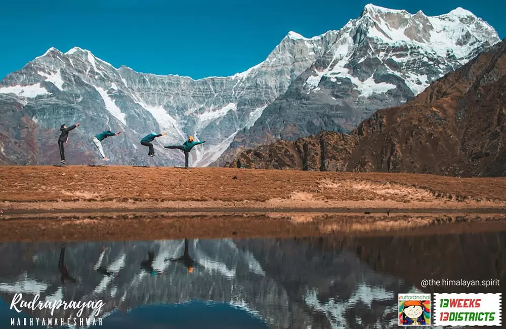 Friends having fun at Budha Madmaheshwar. Pic: the himalayan spirit