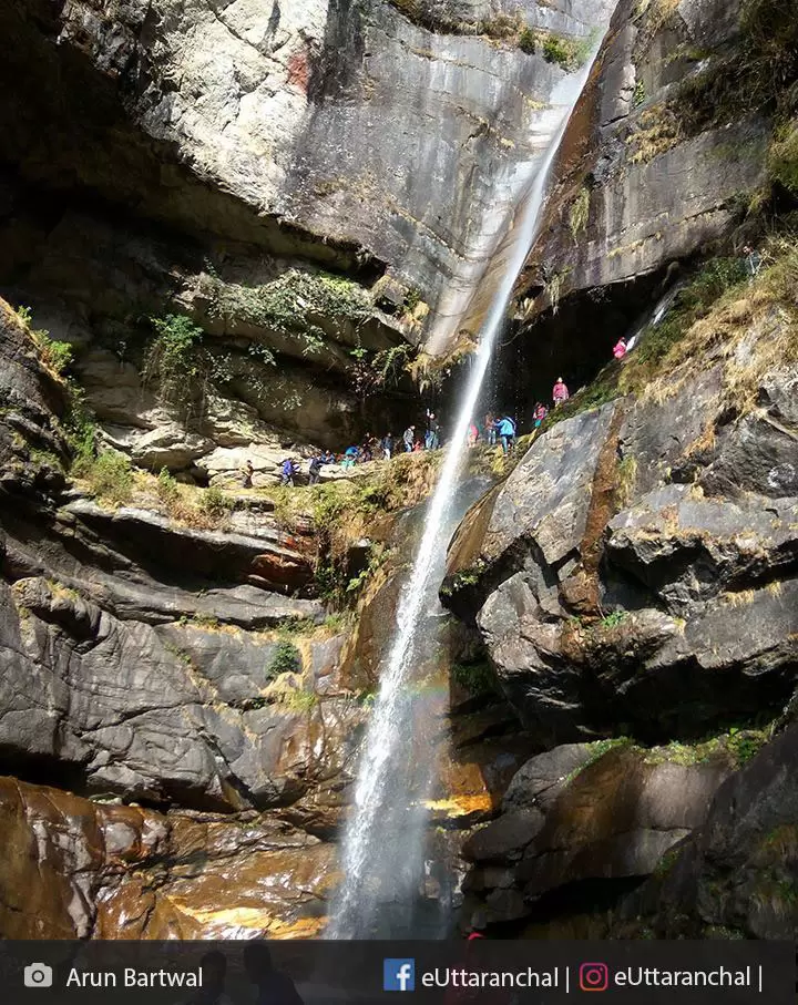 Waterfall on the way of Atri Muni ashram of Mandal, Chamoli.. Pic: Arun Bartwal/facebook