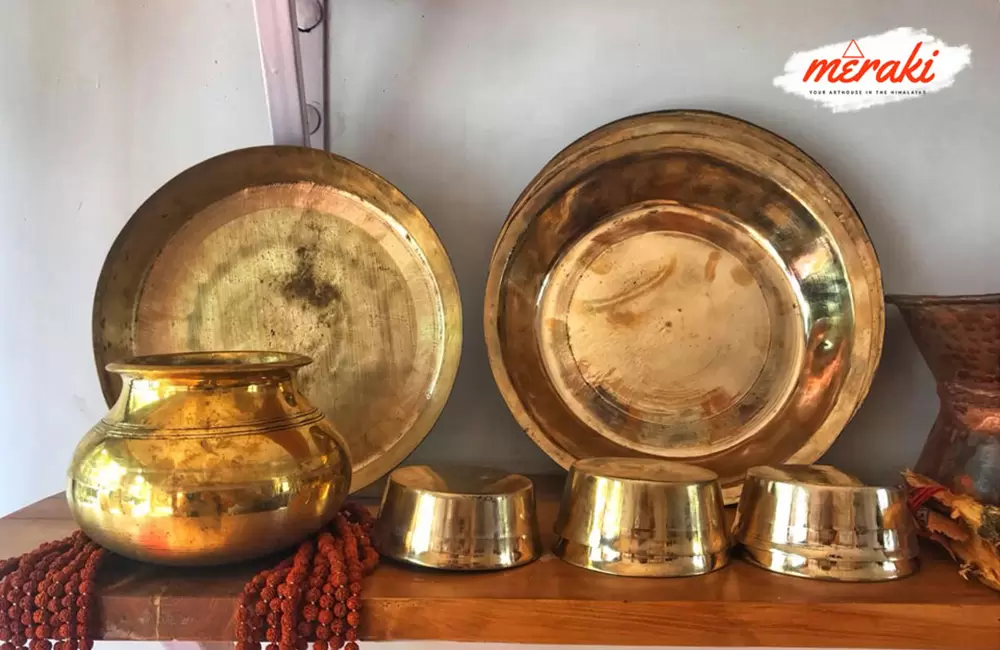 Authentic Brass (Peetal) Utensils of Garhwal. Pic: 