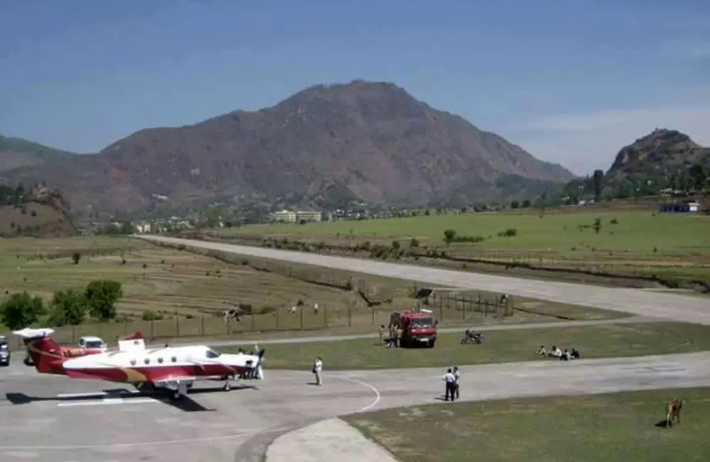 Naini Saini Airport in Pithoragarh. Pic: Yogesh Upadhyay (Facebook)