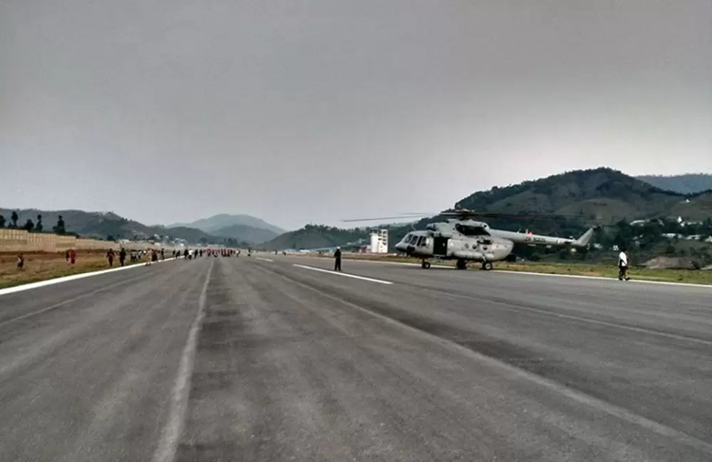 Naini Saini Airport, Pithoragarh, Uttarakhand. Pic: Ajay Rawat (Facebook)