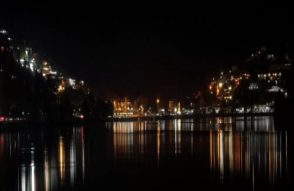 Nightscape of naini lake, Nainital. Pic: Rupa Mitra 