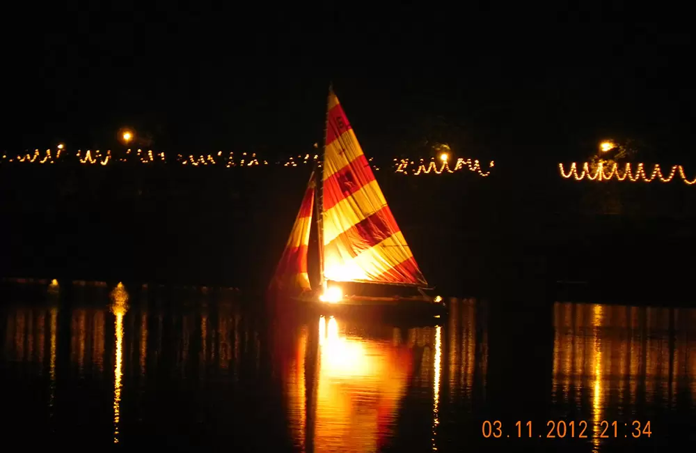 Boating at night in Naini Lake . Pic: Pahari 