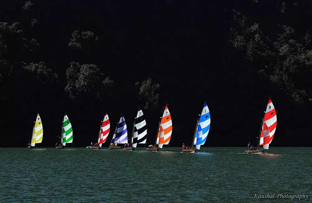 these sailing beauties are sailing in the race called sailing regatta which held every year in the month of october in the start of autumn season in nainital.. Pic: Kaushal 