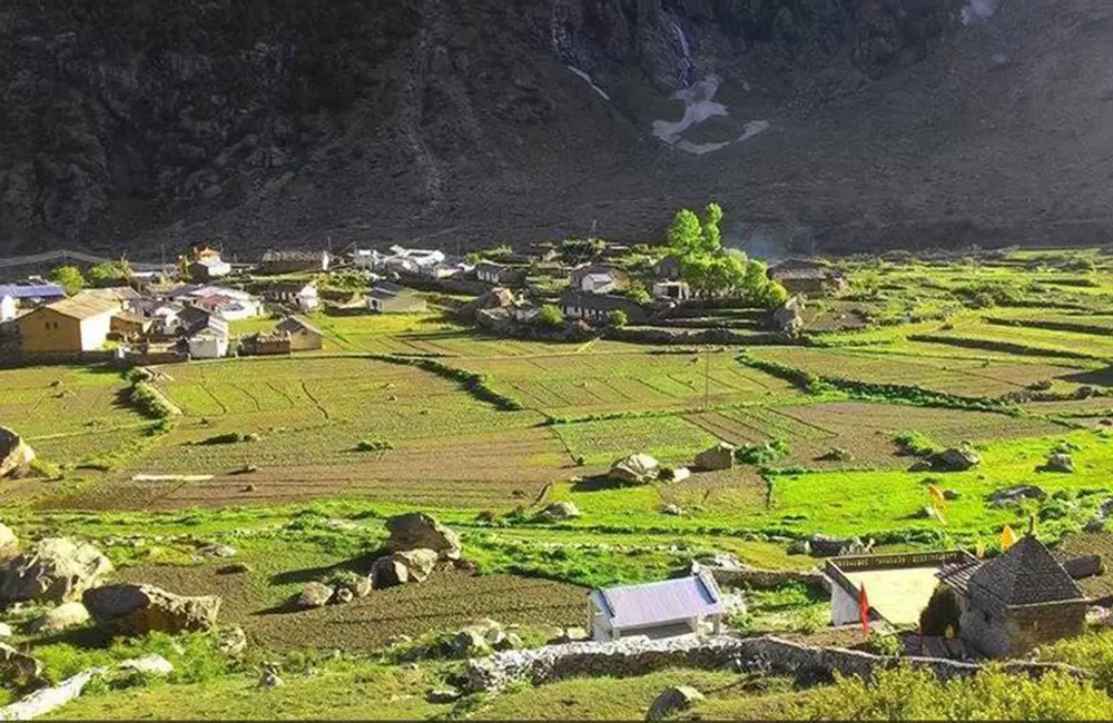 View of village Gamshali (Niti valley), Joshimath, Chamoli Garhwal. Pic: Raj Rawat (Facebook)