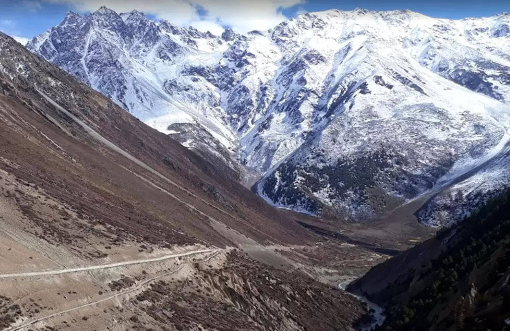 Upper parts of Niti Valley covered with snow. Pic: Naresh Mathur