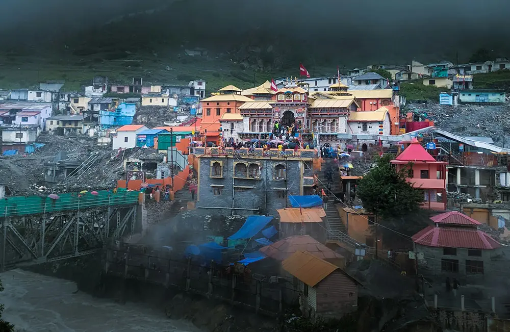 Badrinath Temple Distant View