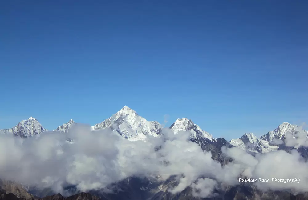 Panchachuli Peaks are sacred peak of Kumaon hills ,it is a symbol of five pandavas ,and this picture was taken from Sinla pass (18025 Feet ) trekking route. Pic: Pushkar Singh 