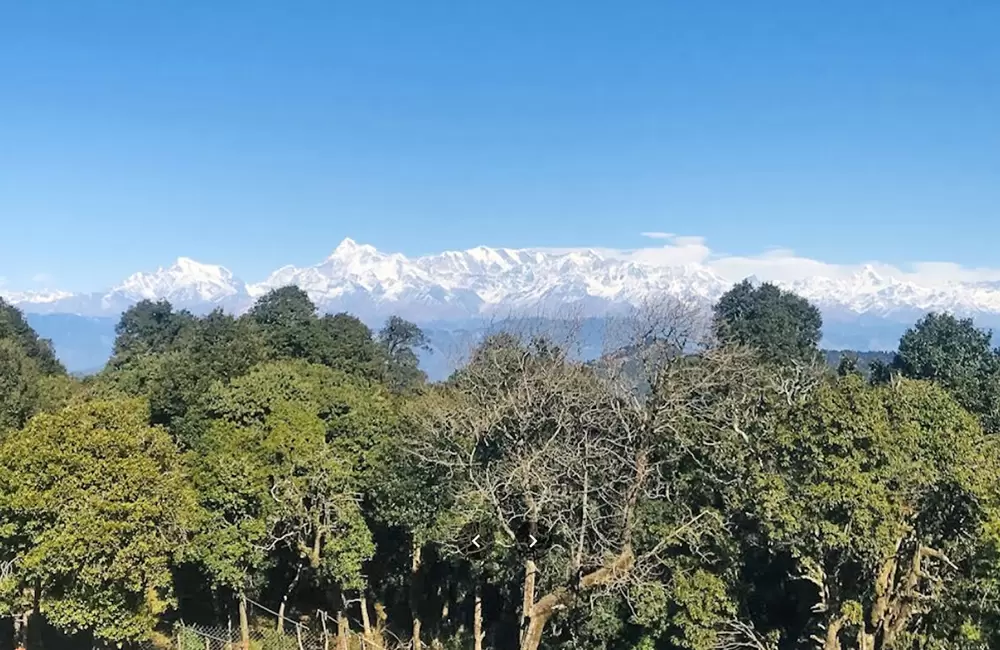 Himalaya Views from Pandav Kholi. Pic: 